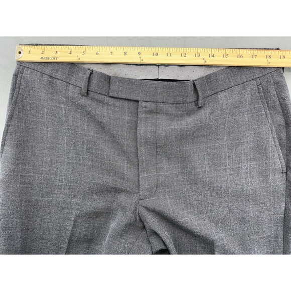 Perry Ellis Portfolio Pants Mens 38x30 Gray Dress Slacks Polyester Blend Classic - Picture 9 of 11